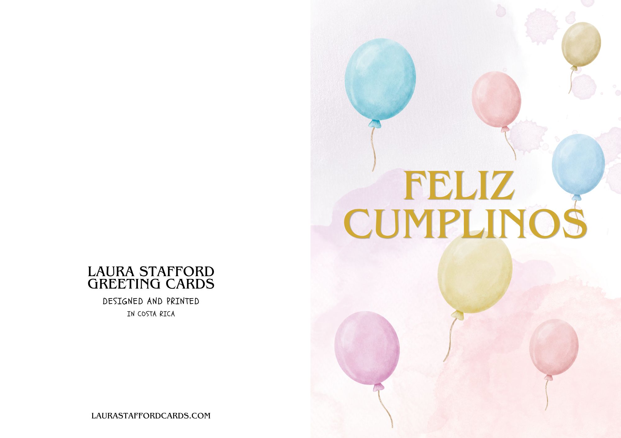 Feliz Cumpleaños — Globos Pastel