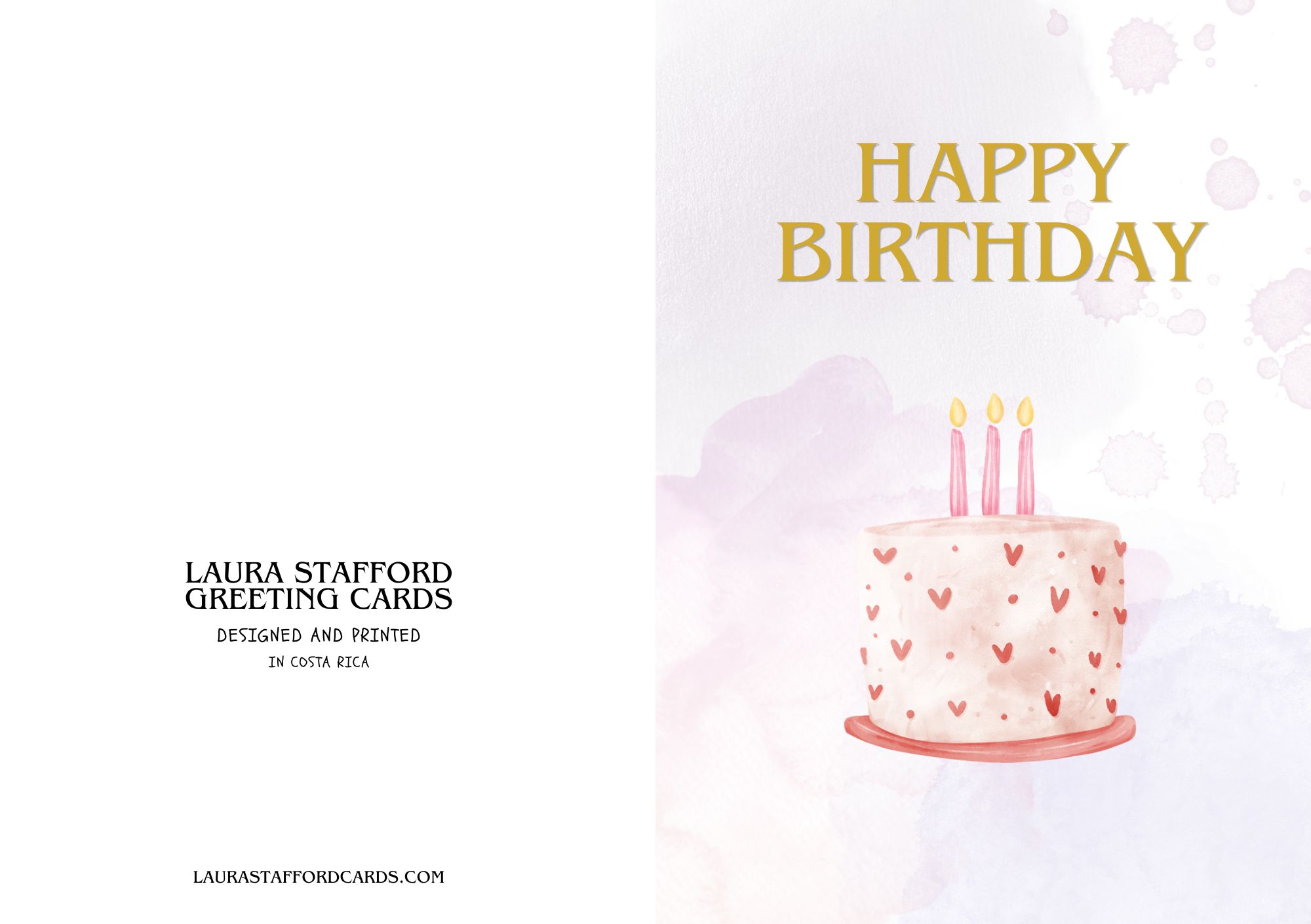 Happy Birthday — Hearts Cake