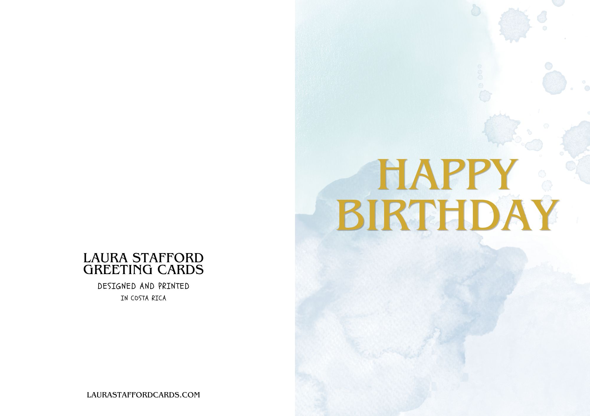 Happy Birthday — Teal Wash